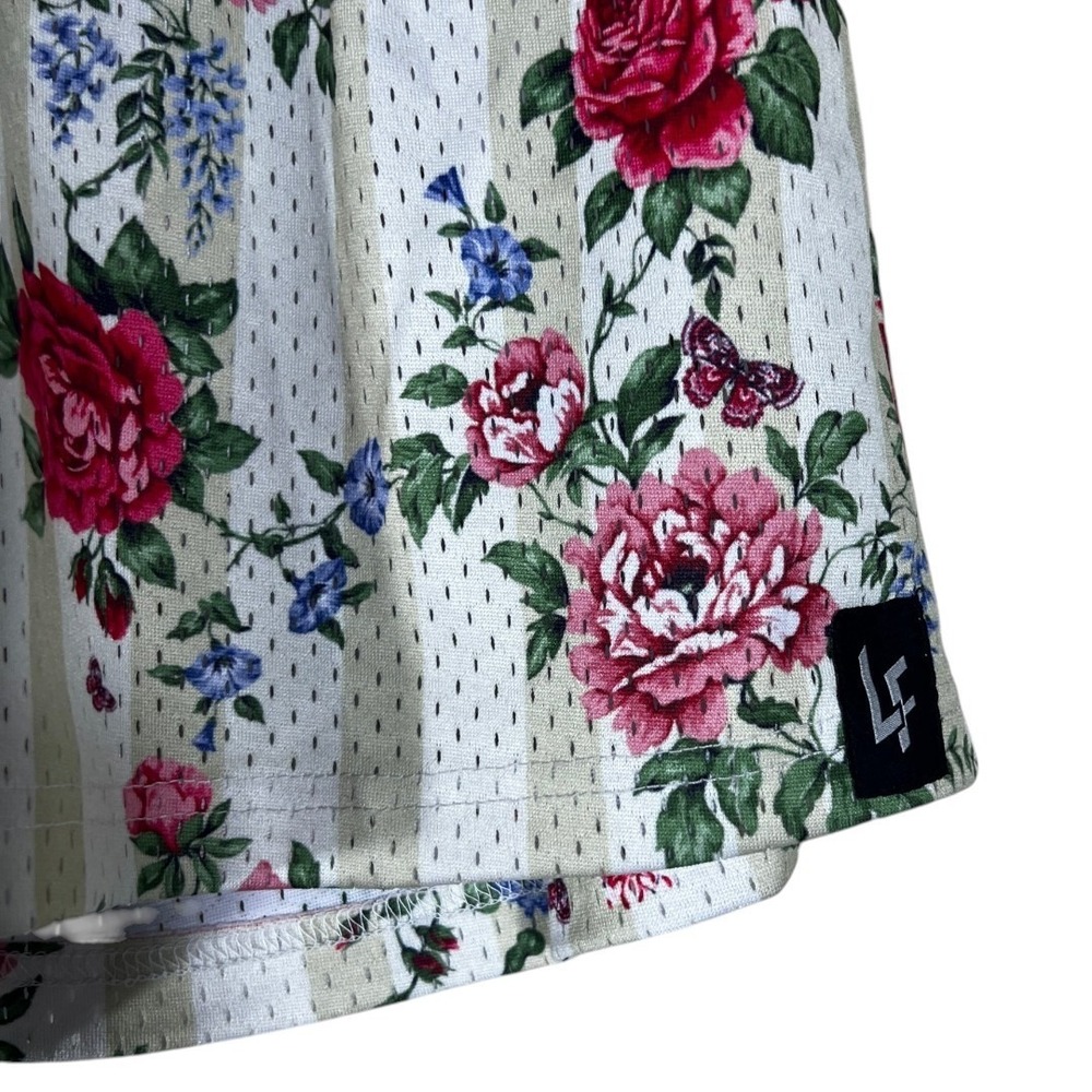 NWT Lost Files SS 2023 Floral Rose Mesh Basketball Shorts Streetwear Size M - Picture 3 of 6